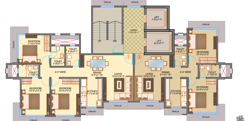 Dhoot Sky Residency - Malad West - 3bhk - Direct By Builders zero ...